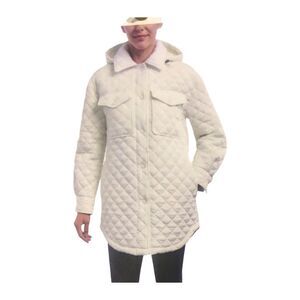 Lucky Brand Quilted Off White Shirt Jacket M